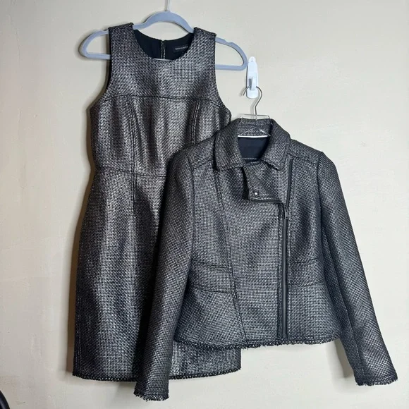 Banana Republic Gunmetal dress & jacket size 4 - Picture 4 of 15